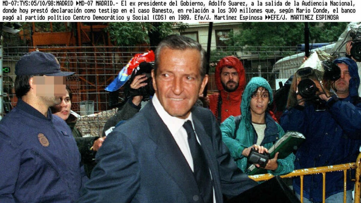 Imagen de Adolfo Suárez en octubre de 1998.