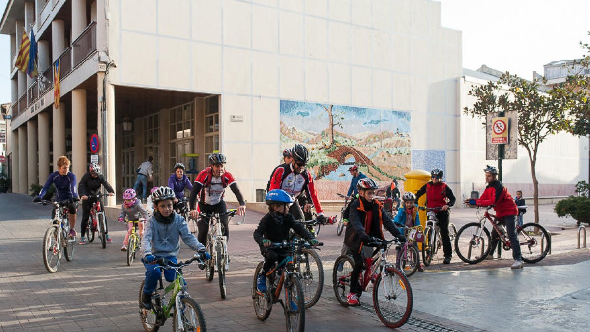 Un moment de la pedalada de dissabte passat.