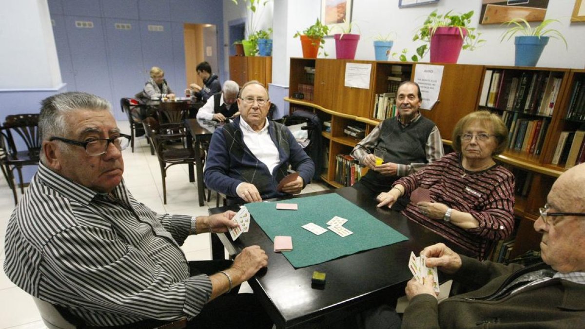Imatge presa ahir al casal d’avis Bonaire de Lleida.
