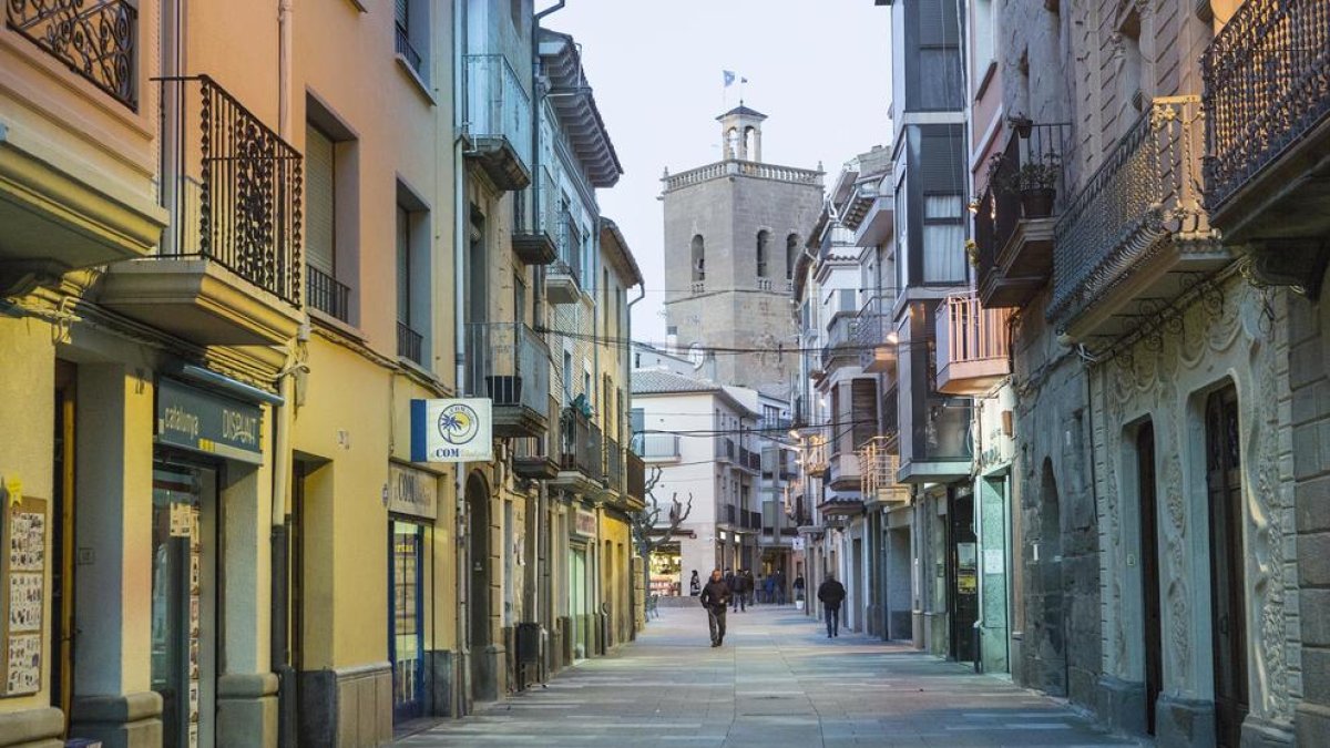 Imagen de una calle del centro de Guissona.