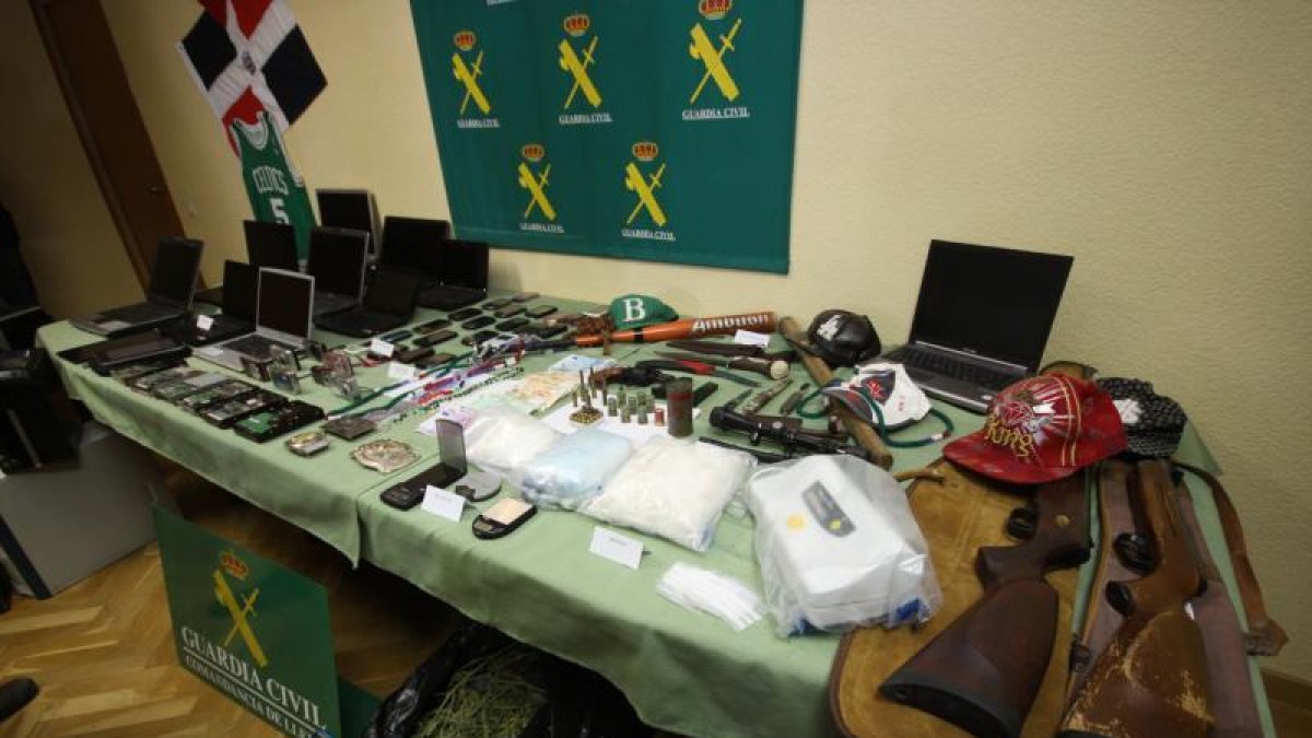 Imatge del material confiscat a la banda el novembre del 2011.