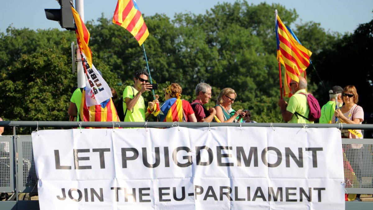 Manifestación independentista en Estrasburgo