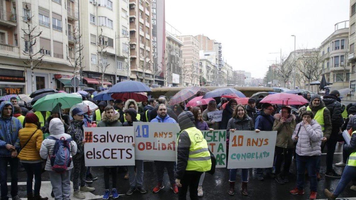 Manifestació a Lleida pels drets de les persones amb discapacitat