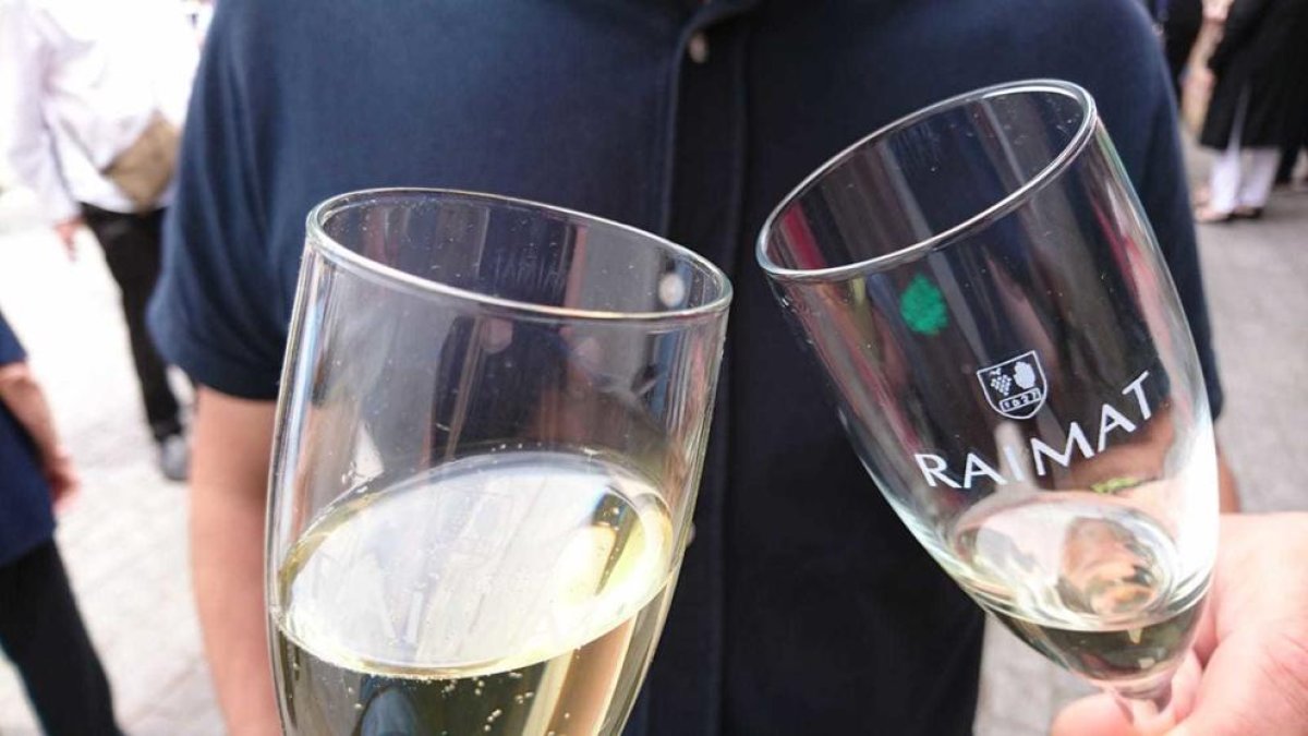 Brindant amb un bon cava.