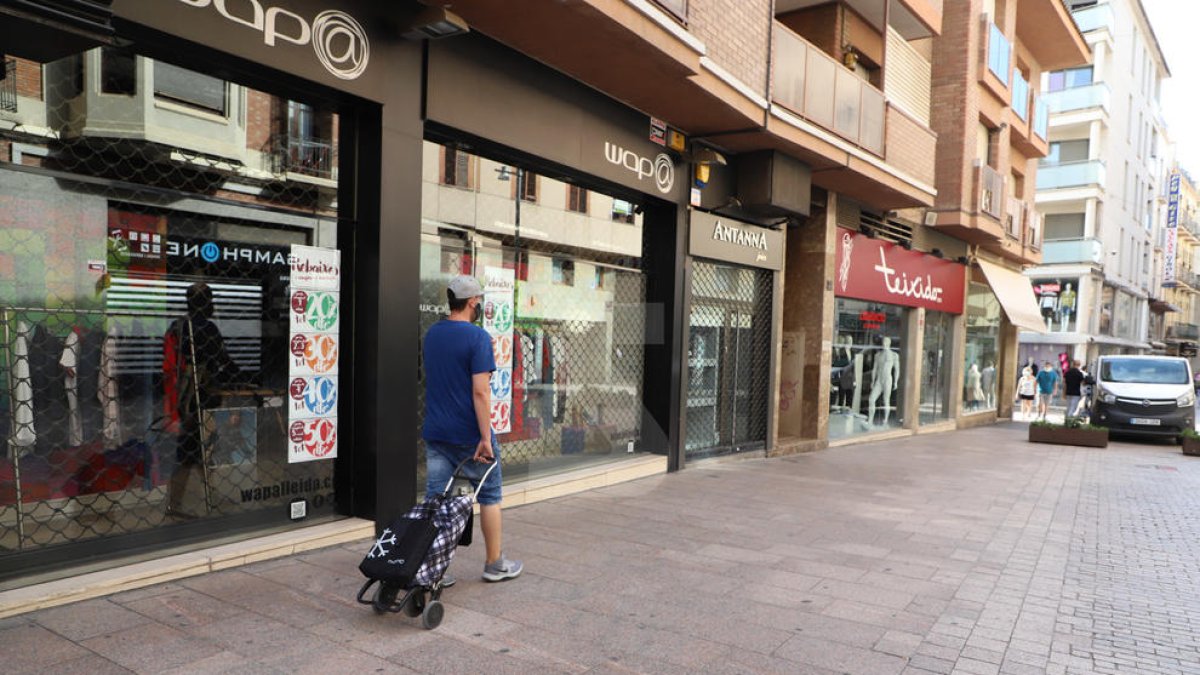 L'Eix Comercial de Lleida, en l'inici del nou confinament