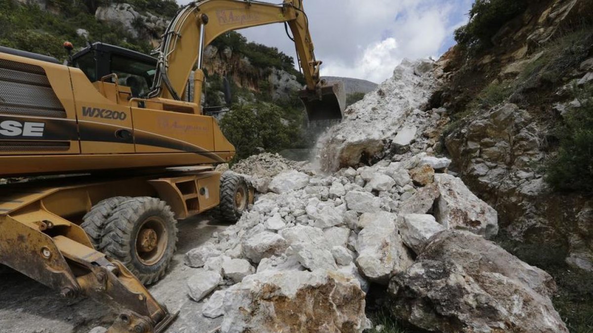 Derrumbamiento en Vilanova de Meià