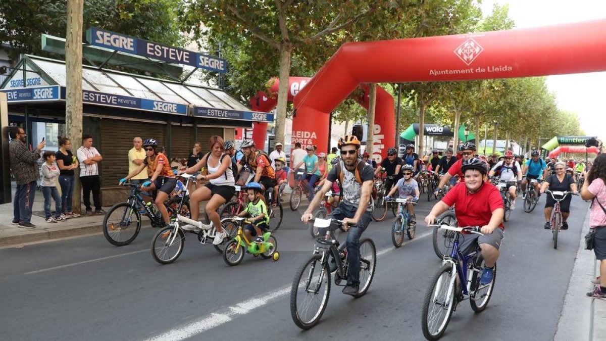 Pedalada del Dia sense Cotxes a Lleida