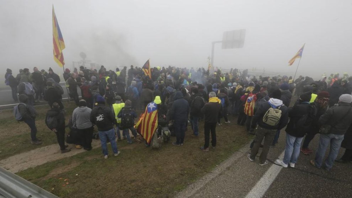 IMATGES. Protestes a Lleida el 21-D