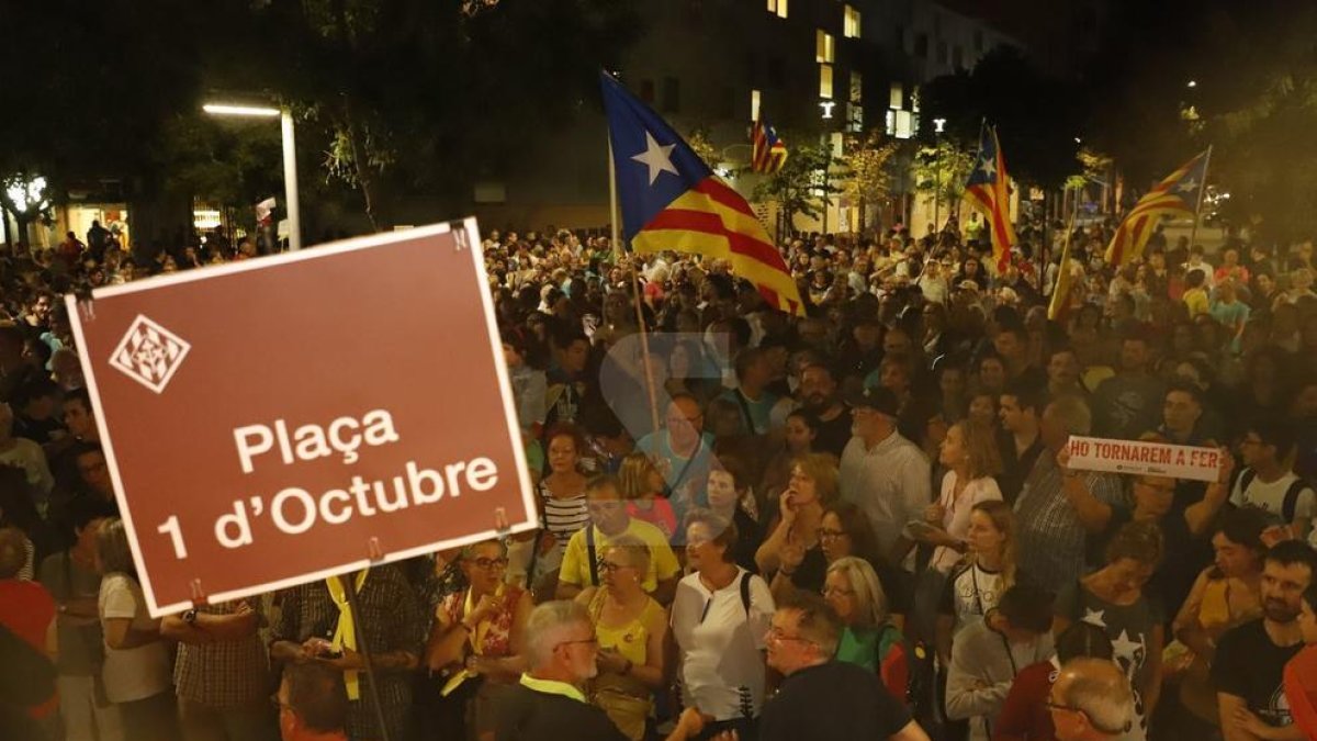 Manifestació a Lleida pel segon aniversari de l'1-O