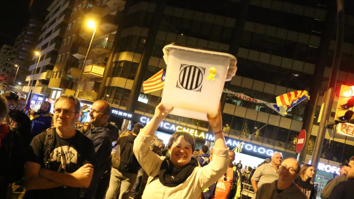 Manifestació de l'aniversari de l'1-O a Lleida