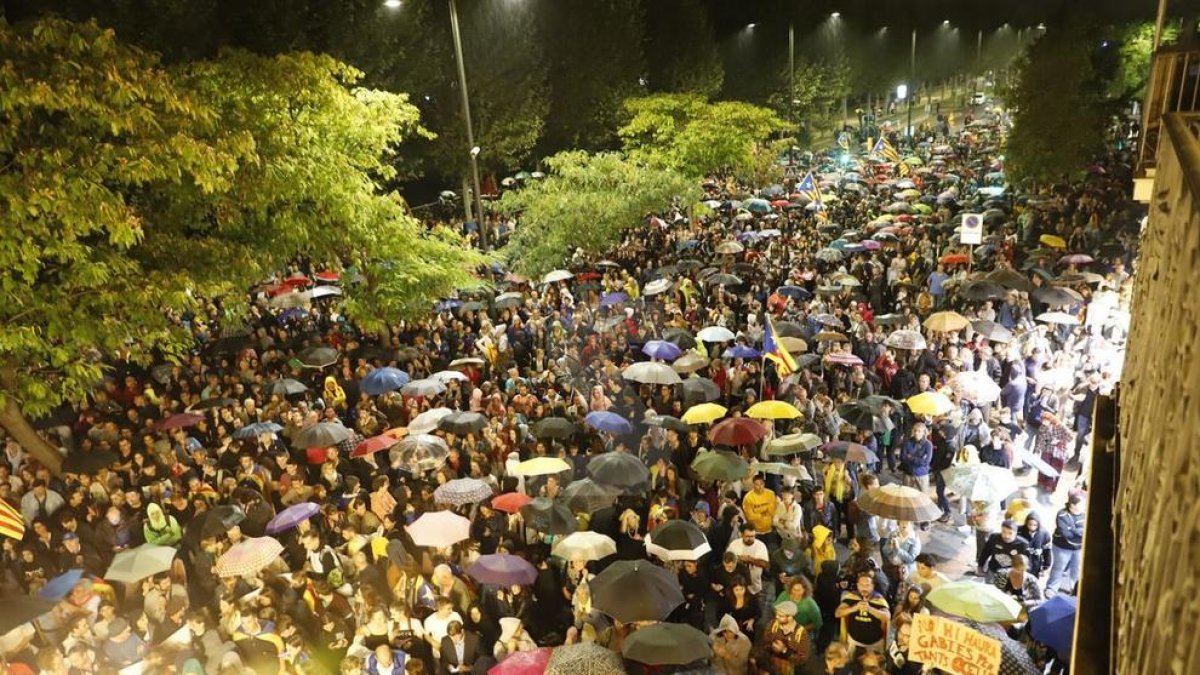 Manifestación unitaria en Lleida contra la sentencia del procés