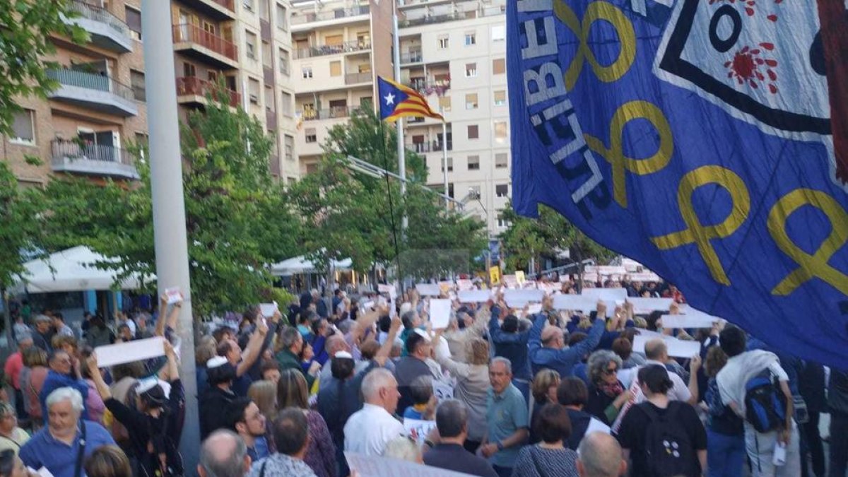 Concentració a Lleida en el final del judici al Suprem