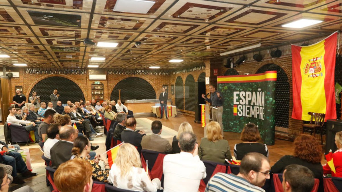Mitin de Vox en Lleida con Javier Ortega Smith