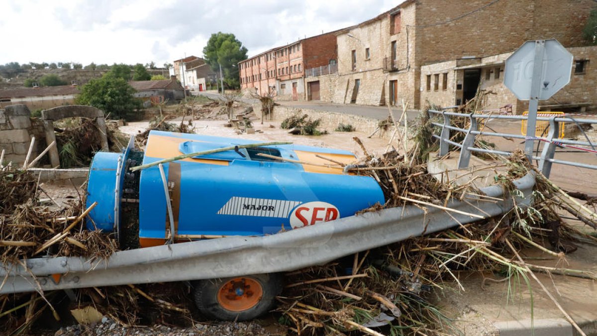 El desastre després del temporal a les Garrigues
