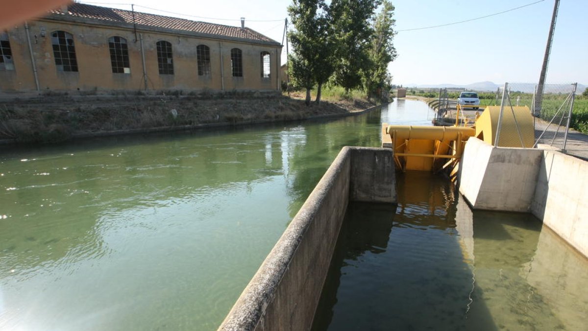 Imatge d’arxiu del canal de Pinyana a l’altura d’Alguaire.