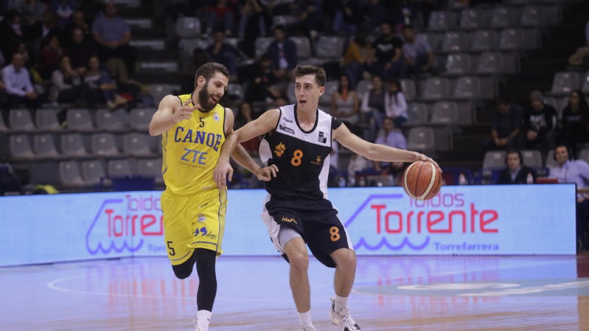 Adrián Chapela, en l’últim partit al Barris Nord.
