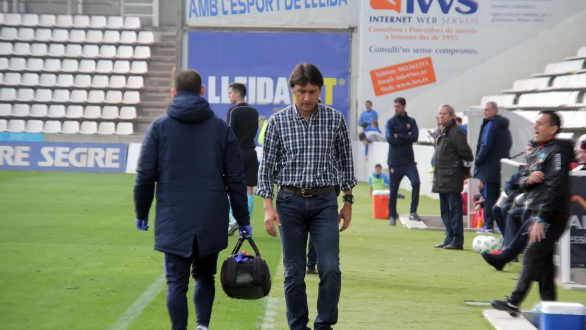 Siviero, abatut durant el Lleida-Barça B de la passada jornada.