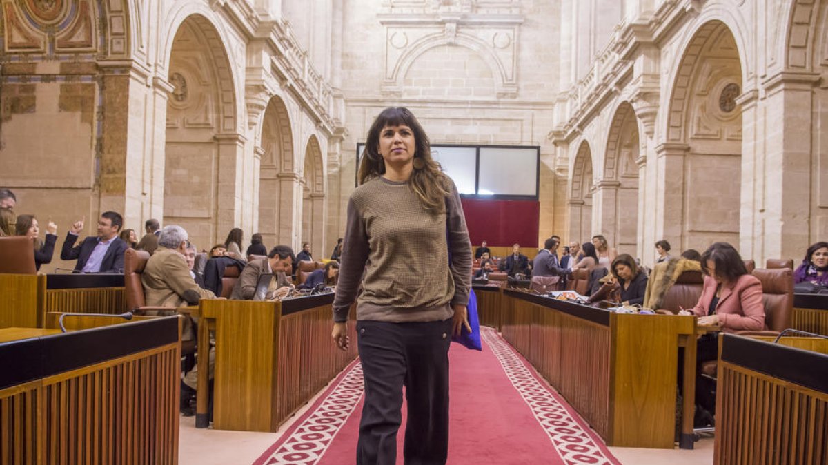 La secretaria general de Podemos en Andalucía, Teresa Rodríguez.