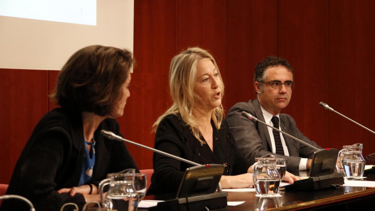 La consellera Munté, en la presentació de les conclusions.