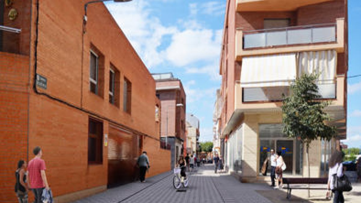 Imatge virtual del carrer Acadèmia, després de les obres.