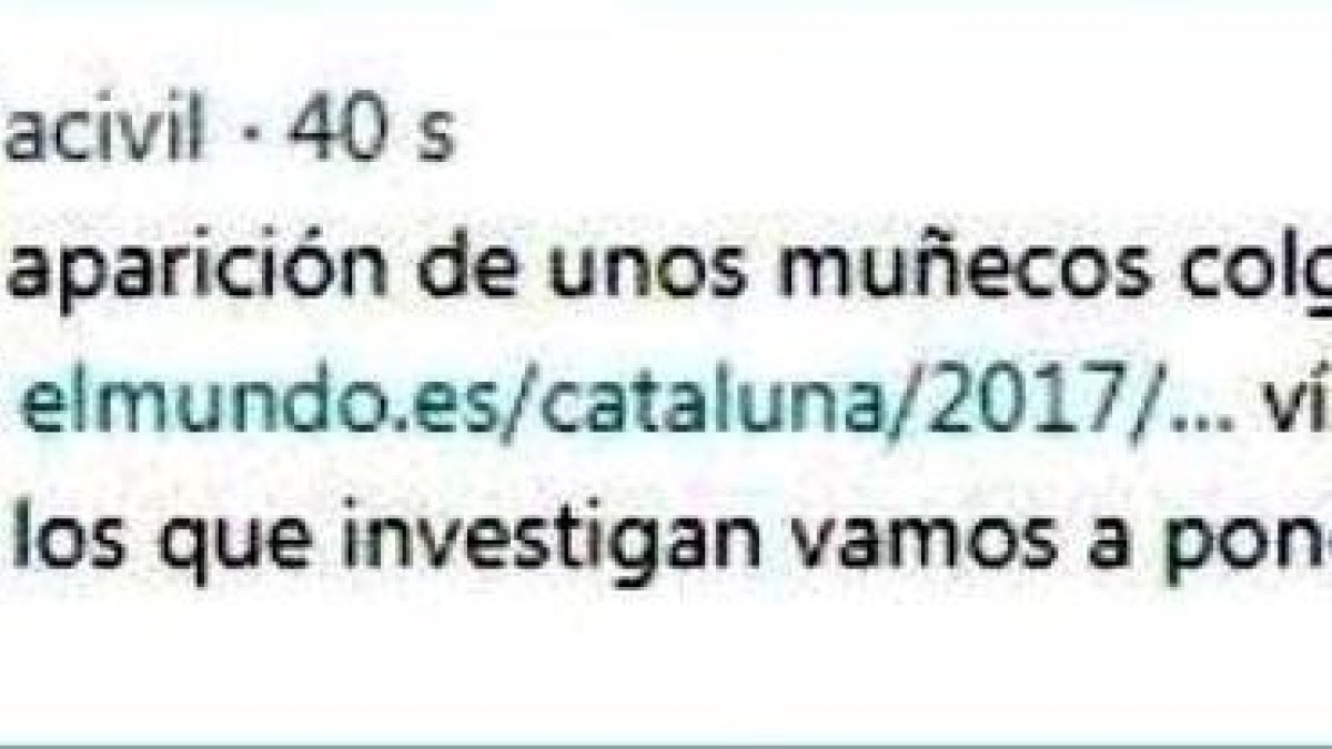 La Guàrdia Civil es disculpa amb els Mossos per un tuit que qüestionava la seua professionalitat