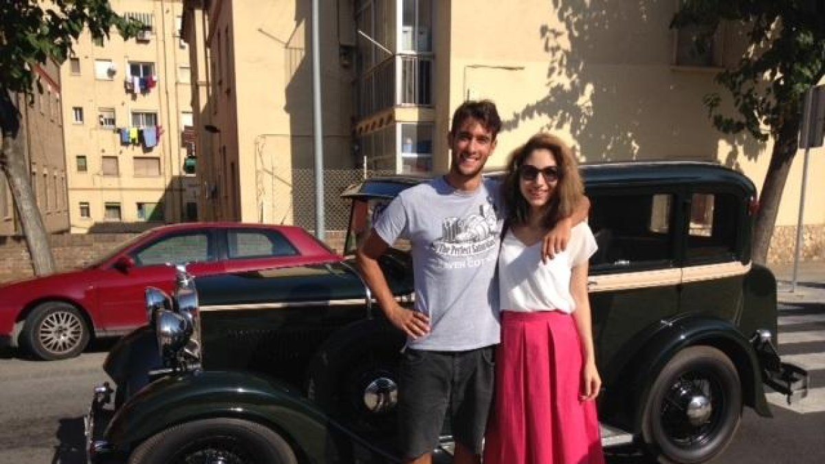 Els dos voluntaris, Federico Manica i Katarina Ovsepain.