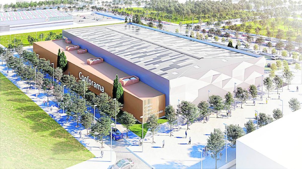 Imagen virtual del establecimiento que Conforama quiere abrir en la zona de expanxión de Copa d’Or.