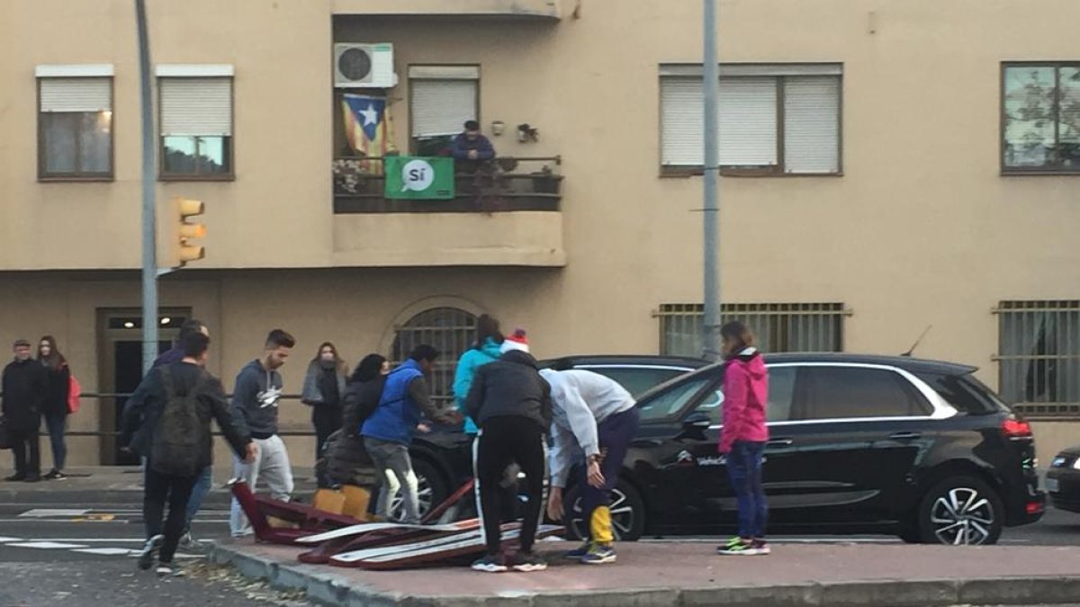 Imatge de la zona poc després que es registrés l’accident.