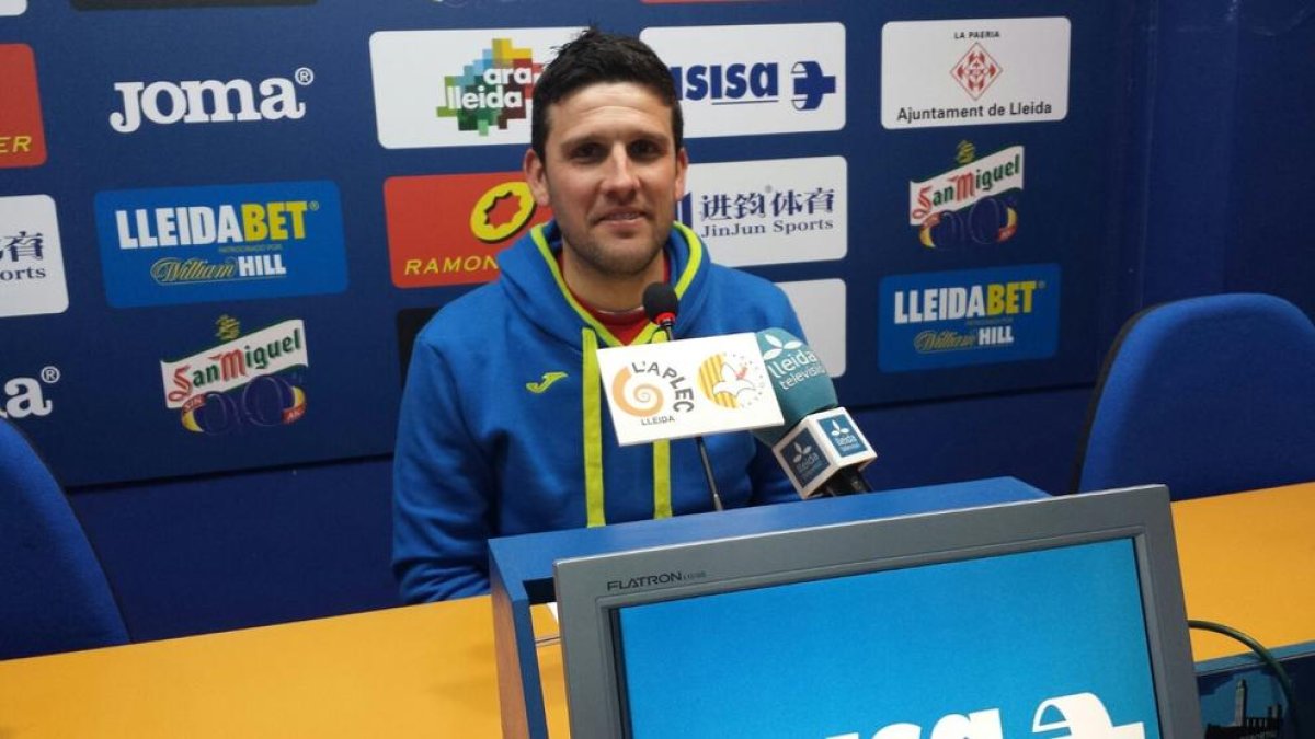 Gerard Albadalejo, ahir durant la compareixença davant els mitjans de comunicació.