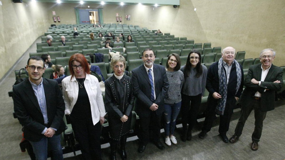 Organitzadors de la jornada ‘EstudiArt’ 2017, ahir a la UdL.