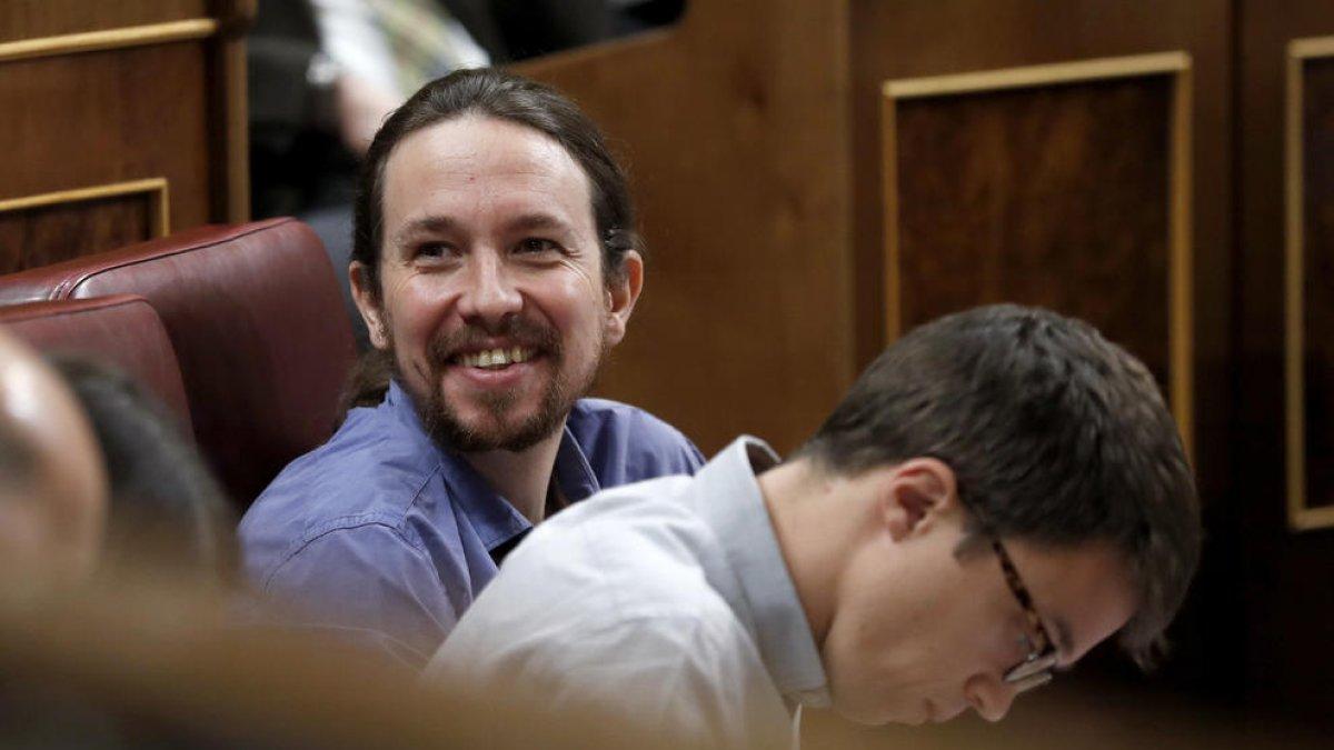 Iglesias i Errejón, ahir al Congrés dels Diputats.