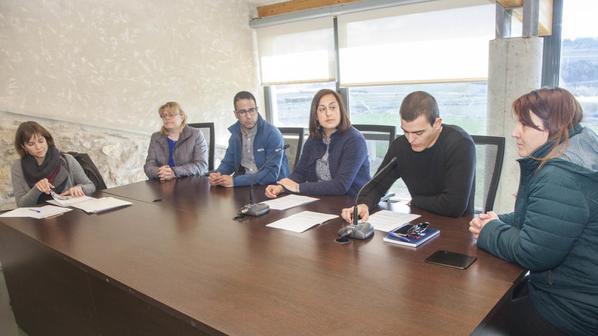 Imatge de la junta de veïns del Talladell que es va celebrar ahir.