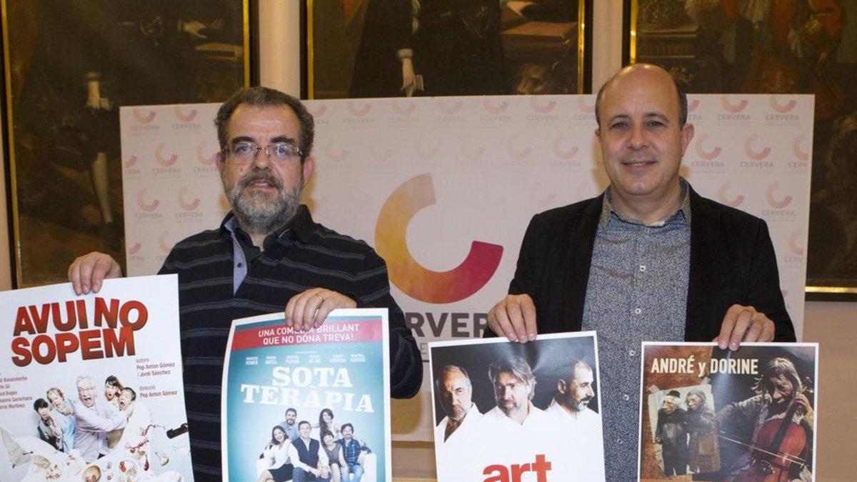 Rossich y Royes presentaron ayer el ciclo teatral de Cervera.