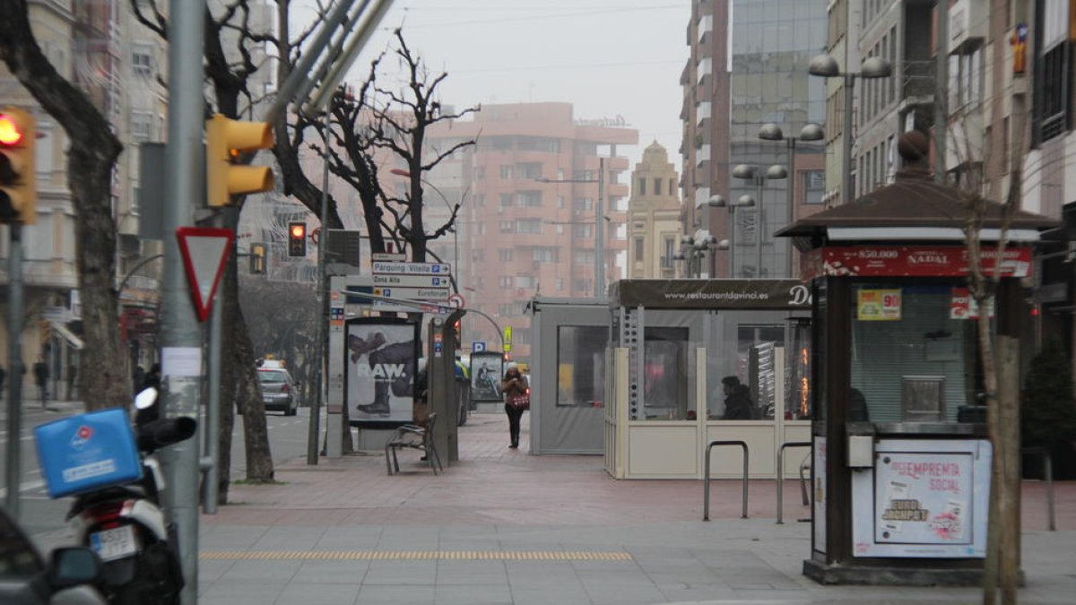Vista del tramo que se modificará para instalar carril bici.
