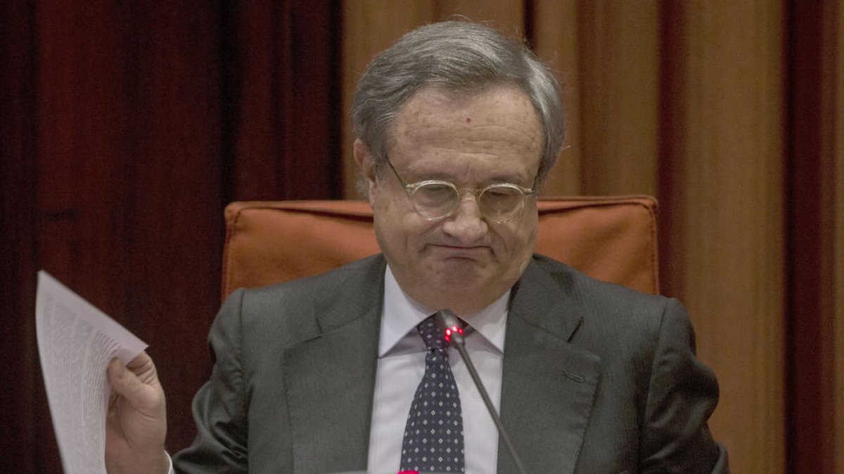 Un momento de la comparecencia del consejero delegado de Gas Natural, Rafael Villaseca.
