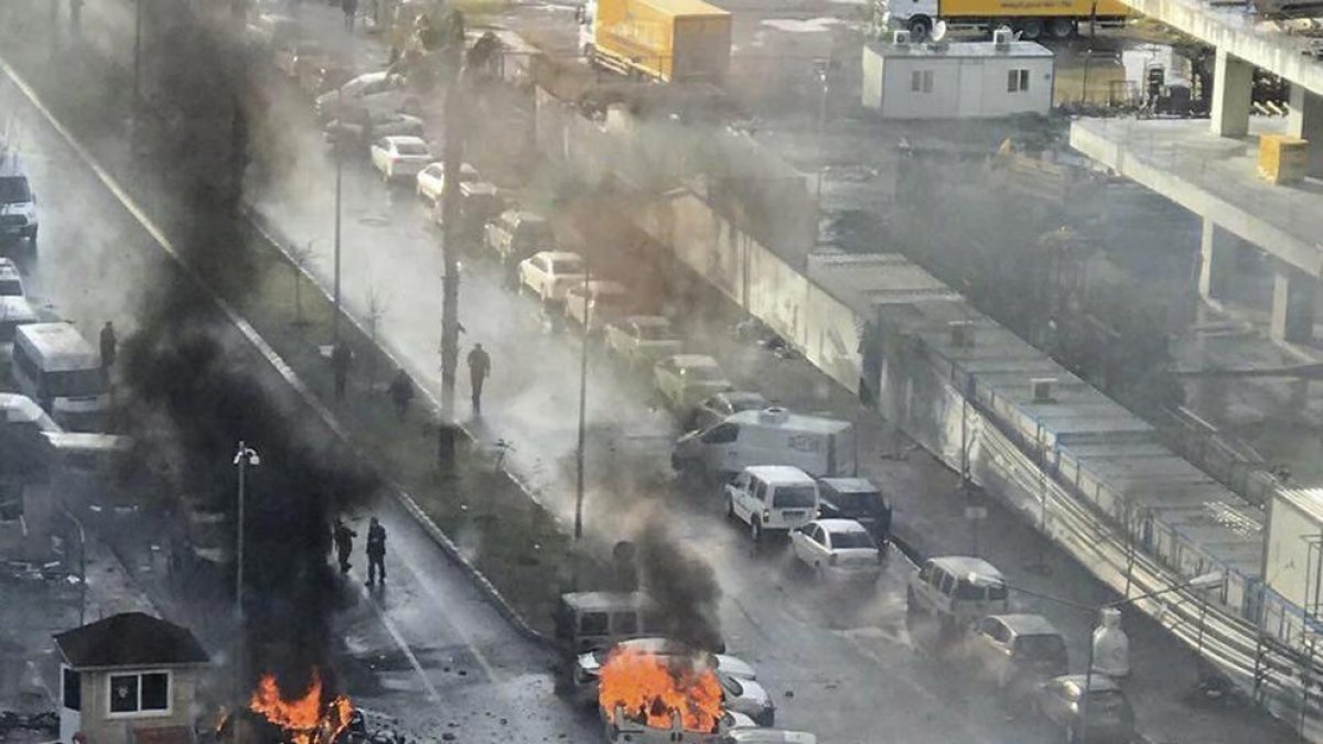 Imagen de la zona del atentado junto al Palacio de Justicia.