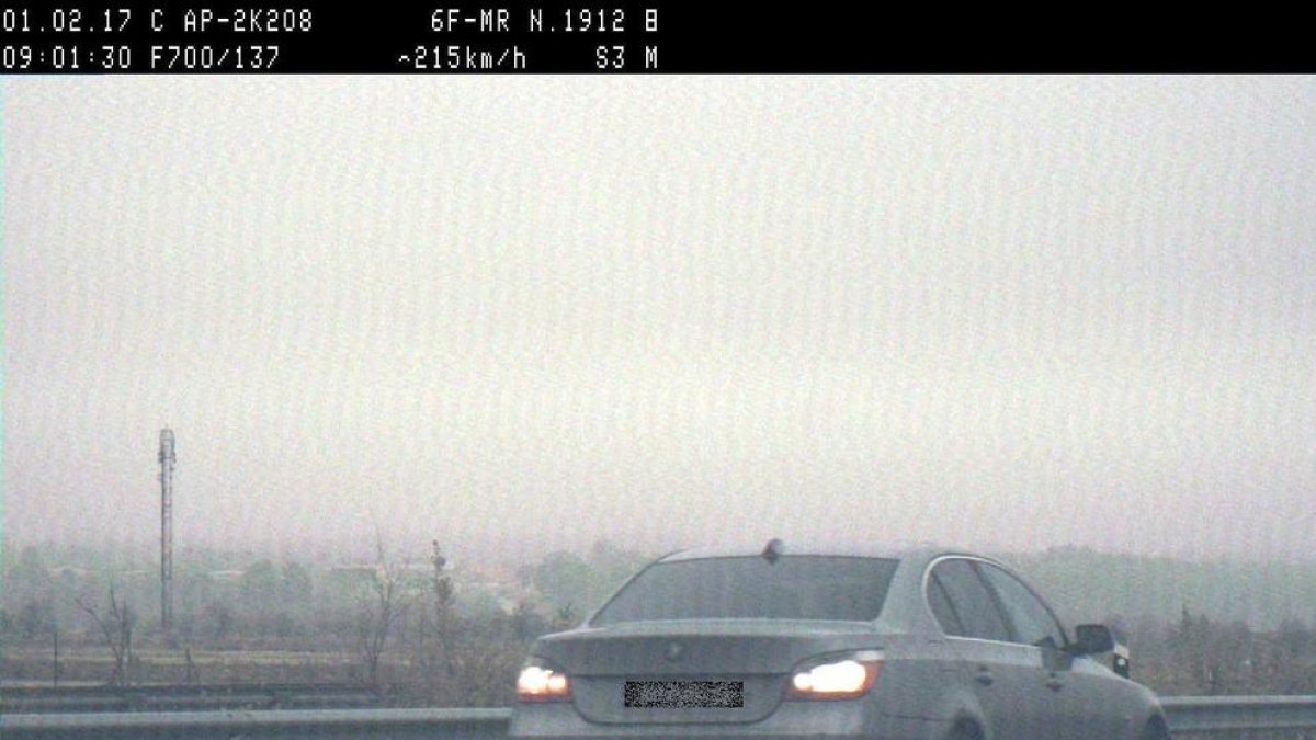 Pillados dos conductores a más de 200 km/h por la AP-2 en Tarragona