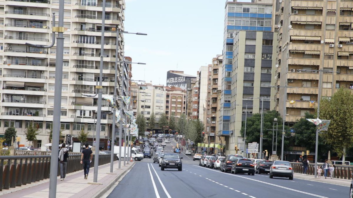 Carril bici al pont de la Universitat