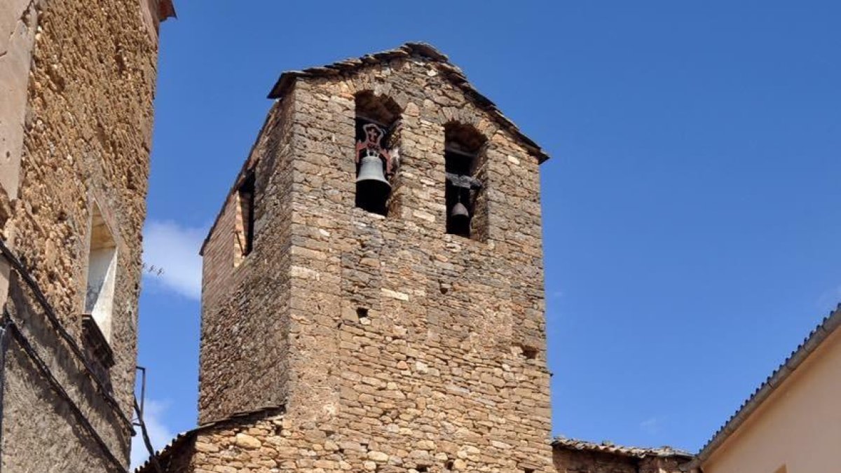 L’església de Sant Romà d’Abella en una imatge d’aquesta setmana.