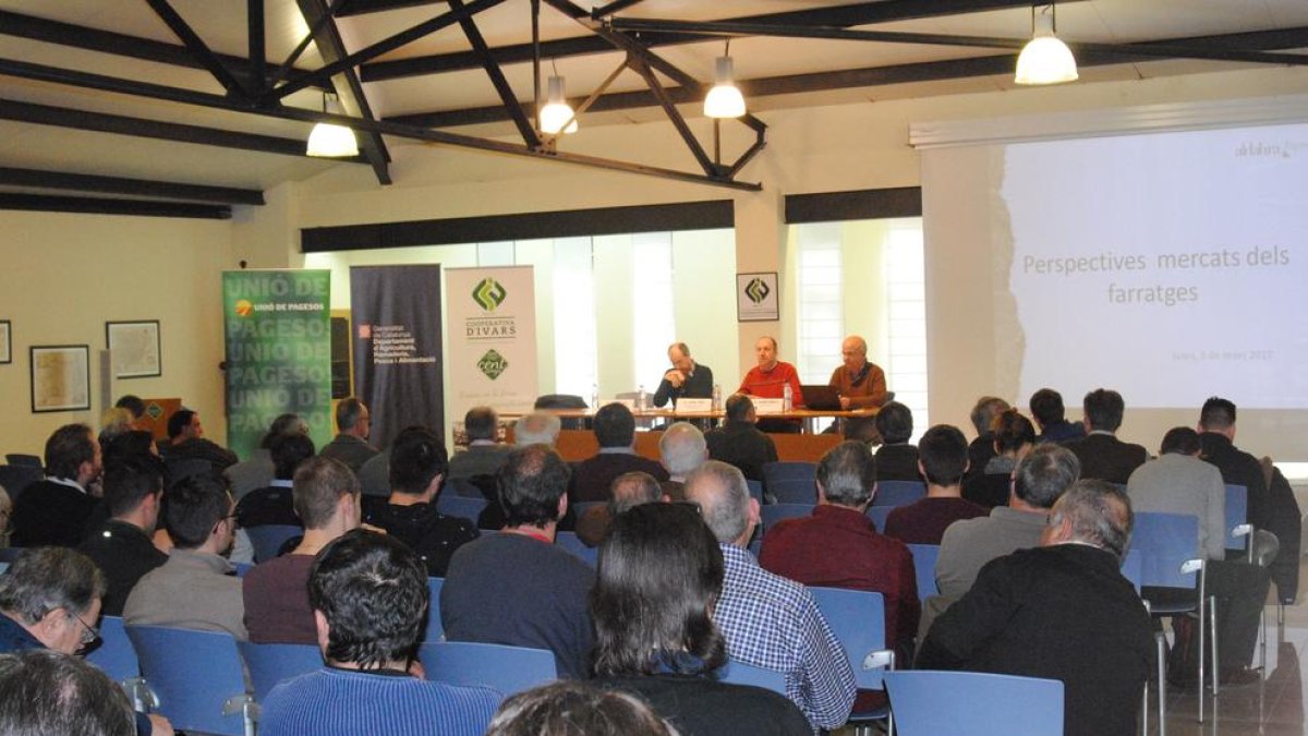 Un moment de la jornada sobre farratges celebrada ahir a Ivars d’Urgell.