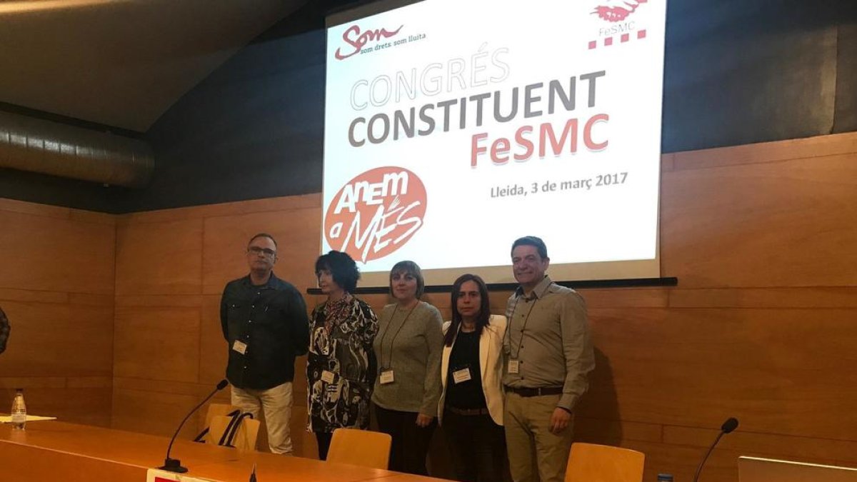 La nova executiva del sindicat elegida ahir.