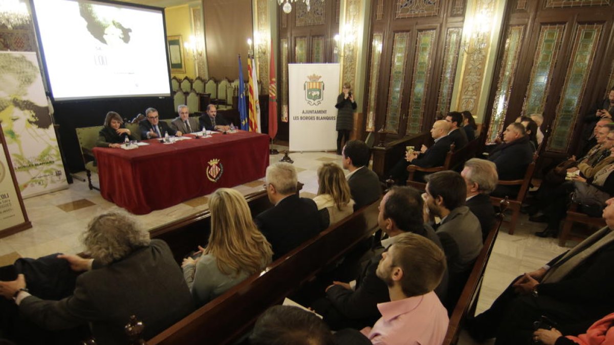 Imagen de la presentación de la Fira, que tuvo lugar ayer en el Saló de Plens de la Paeria.