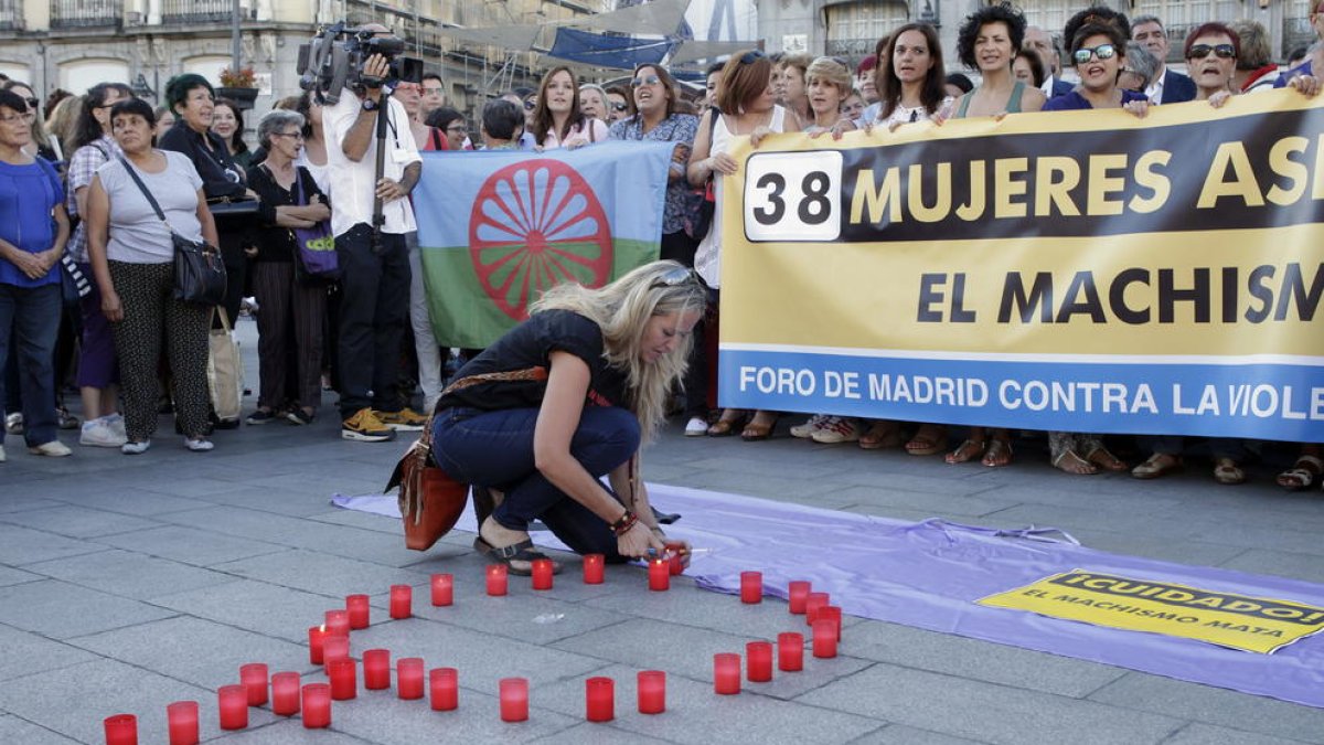Imagen de una protesta contra la violencia machista, en la que se exigen medidas contundentes para frenar este drama.