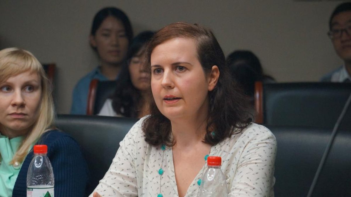 Añó, en una xarrada a la Universitat de Fudan, Xina, a l’octubre.