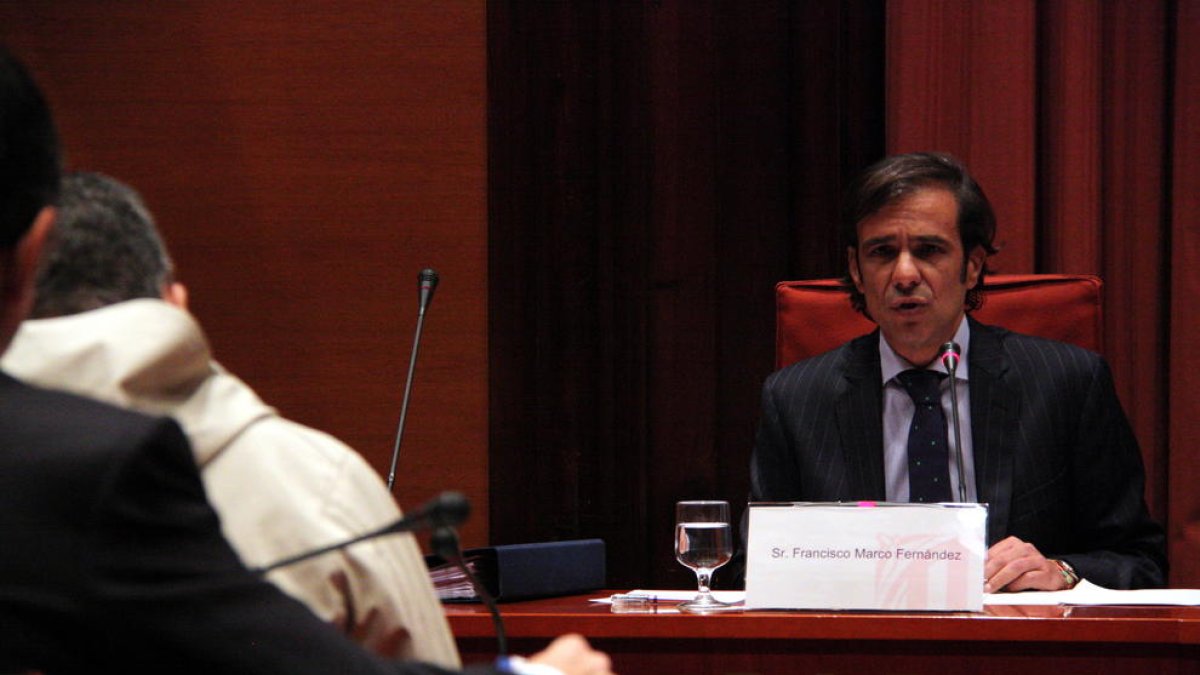 El director de Método 3, Francisco Marco, en su comparecencia ante el Parlament en abril de 2015.