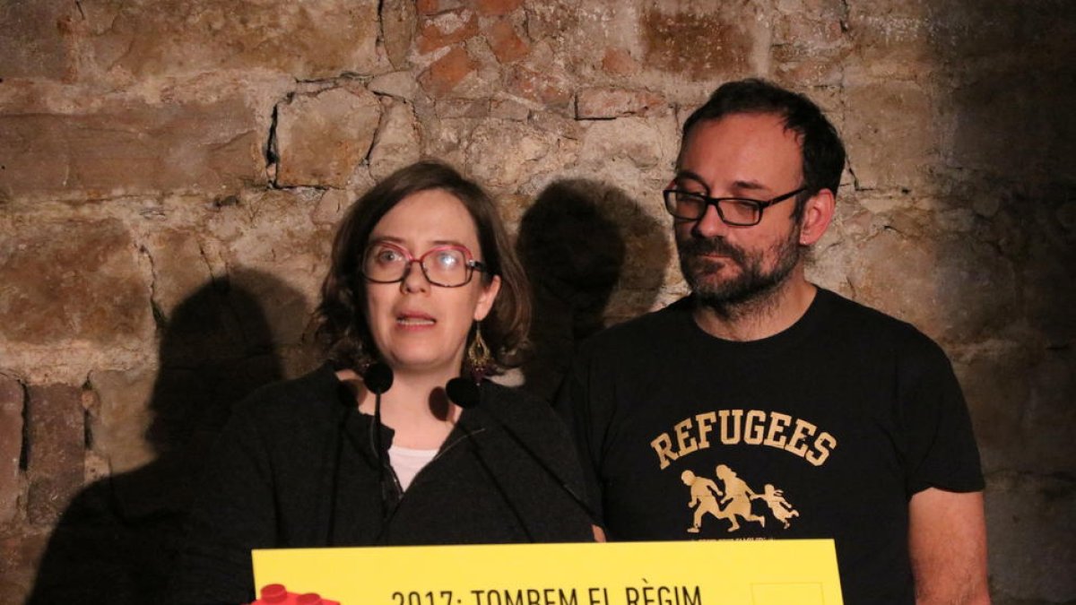 Reguant i Salelles, després de la conferència dels cupaires d’aquest dijous a Barcelona.
