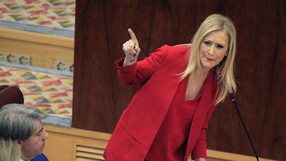 Cristina Cifuentes va tenir ahir un dur enfrontament amb Podem.