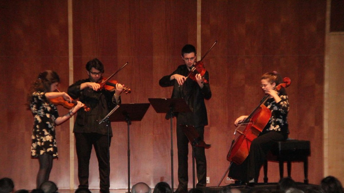 Un momento del concierto del joven grupo de cámara Lux Quartet.