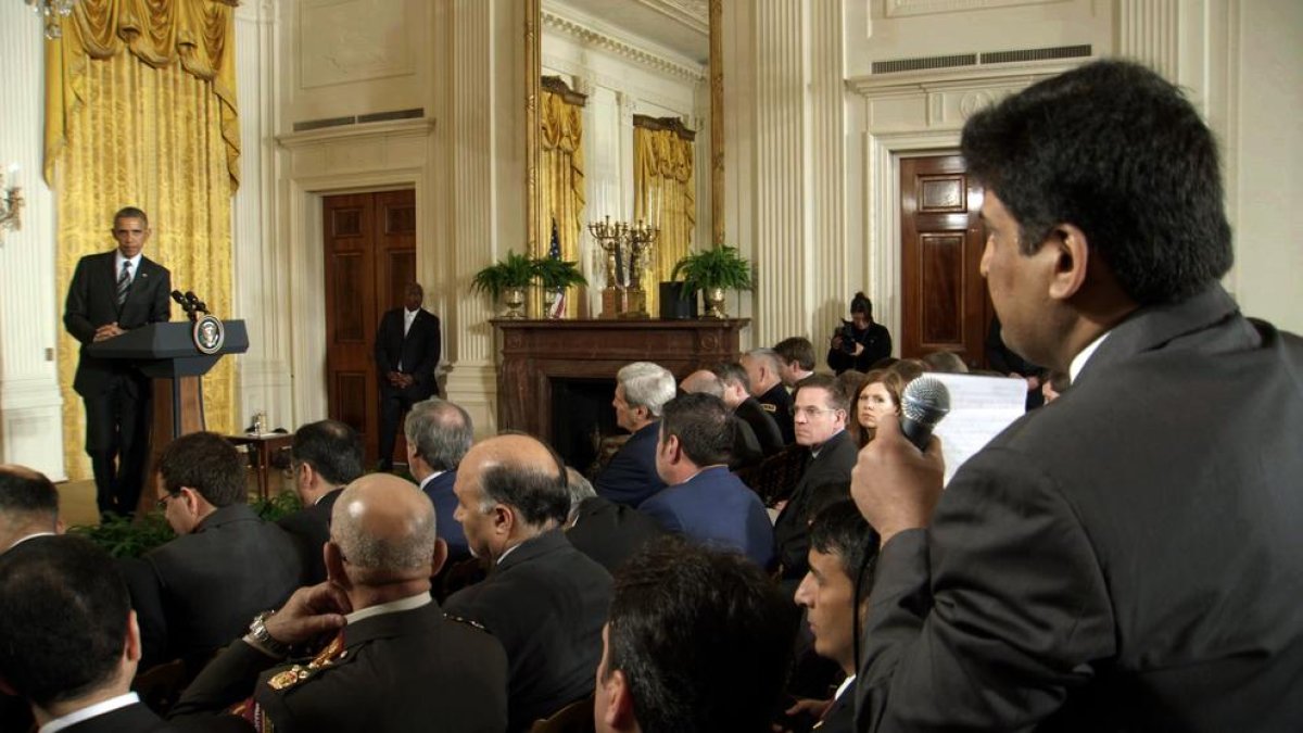 Barack Obama, el presidente saliente de EEUU, en una rueda de prensa en la Casa Blanca.