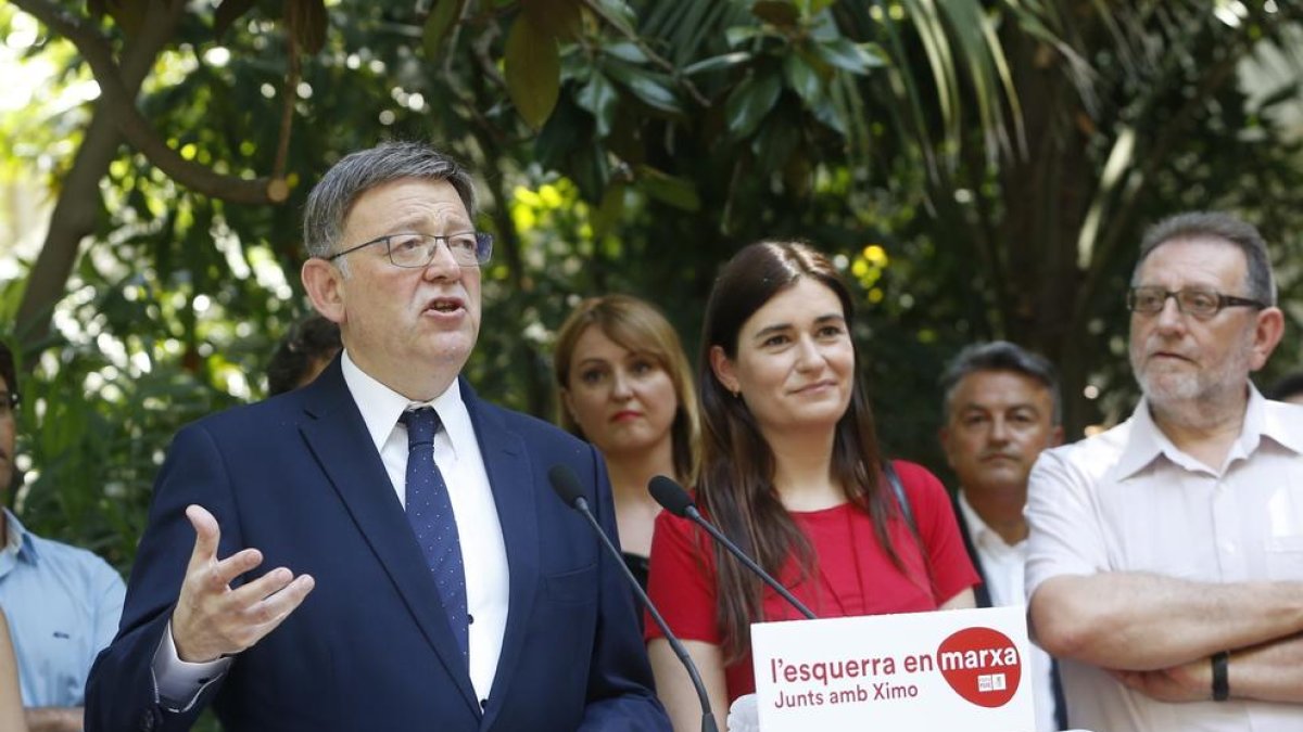 Ximo Puig, el dia de la presentació de la seua candidatura.